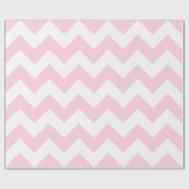 Lichtroze en witte extra grote Chevron Cadeaupapier (Vlak)