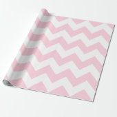 Lichtroze en witte extra grote Chevron Cadeaupapier (Uitgerold)