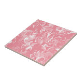 Lichtroze en witte, gemengde kleurenstapel tegeltje (Zijkant)