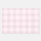 Lichtroze en witte gingham inpakpapier vel (Voorkant)