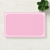 Lichtroze en witte Griekse sleutel sierrand Post-it® Notes (Kantoor)