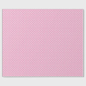 Lichtroze en witte Polka Dots Cadeaupapier (Vlak)
