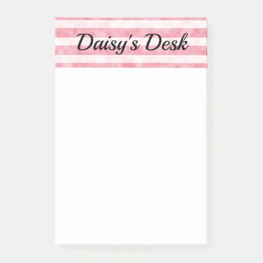 Lichtroze en witte rokerige lijnen post-it® notes (Voorkant)