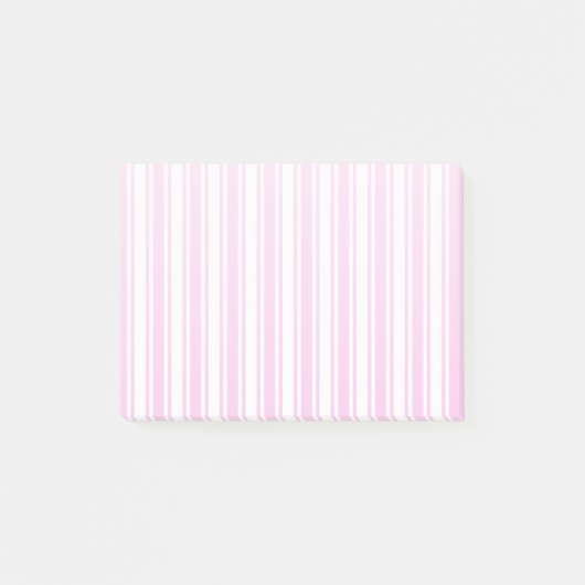 Lichtroze en witte snoepjes strepen post-it® notes (Voorkant)