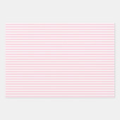 Lichtroze en witte strepen Chevron Polka Dots Inpakpapier Vel (Voorkant 2)