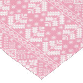 Lichtroze en witte winterfeestdag tafelkleed (Gekanteld)