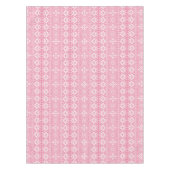 Lichtroze en witte winterfeestdag tafelkleed (Voorkant)