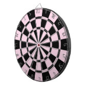 Lichtroze en zwart dartbord (Voorkant Rechts)