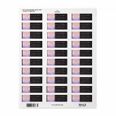 Lichtroze en zwart monogram etiket (Full Sheet)