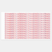 Lichtroze etherische bokeh waterdichte naam labels (Vel)