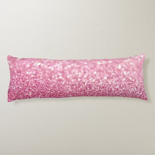 Lichtroze faux glitter lichaamskussen (Achterkant)