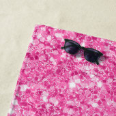 Lichtroze faux Glitter Strandlaken (In situ)