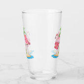 lichtroze flamingingstrand glas (Links)