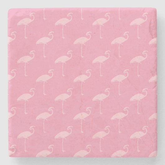 Lichtroze Flamingo Tropische Flamingos Stenen Onderzetter (Voorkant)