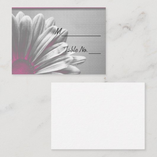 Lichtroze Floral Highlight Weduwgoedkaart Plaatskaartje (Voorkant / Achterkant)