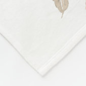 Lichtroze Floral met Cross Baptisme Fleece Deken (Hoek)