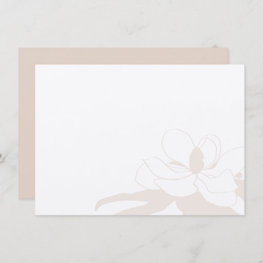 Lichtroze Flower Lily Eenvoudig Modern Briefpapier Bedankkaart (Voorkant / Achterkant)