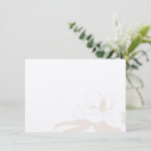 Lichtroze Flower Lily Eenvoudig Modern Briefpapier Bedankkaart (Staand voorkant)