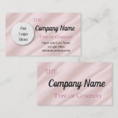 Lichtroze Flowy Glow Visitekaartje (Voorkant / Achterkant)