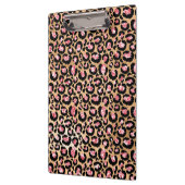 Lichtroze Folie & goudglam Glitter Lopard Spots Klembord (Links)