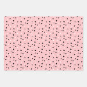 Lichtroze geesten vlekken haktpatronen inpakpapier vel (Voorkant 3)