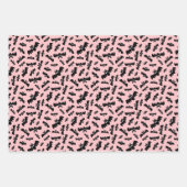 Lichtroze geesten vlekken haktpatronen inpakpapier vel (Voorkant 2)