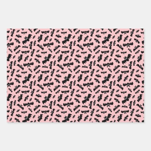 Lichtroze geesten vlekken haktpatronen inpakpapier vel (Voorkant 2)