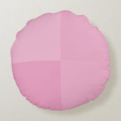 Lichtroze geometrische vierkanten rond kussen (Achterkant)