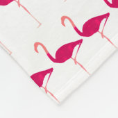 Lichtroze gepersonaliseerde Waterverf flamingo pri Fleece Deken (Hoek)
