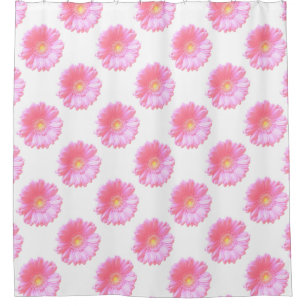 Lichtroze gerbera daisy douchegordijn