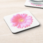 Lichtroze gerbera daisy drankjes onderzetter (Linkerzijde)