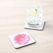 Lichtroze gerbera daisy drankjes onderzetter (Rechterzijde)