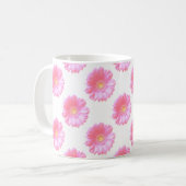 Lichtroze gerbera daisy koffiemok (Voorkant links)