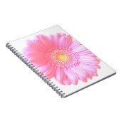 Lichtroze gerbera daisy notitieboek (Rechterzijde)