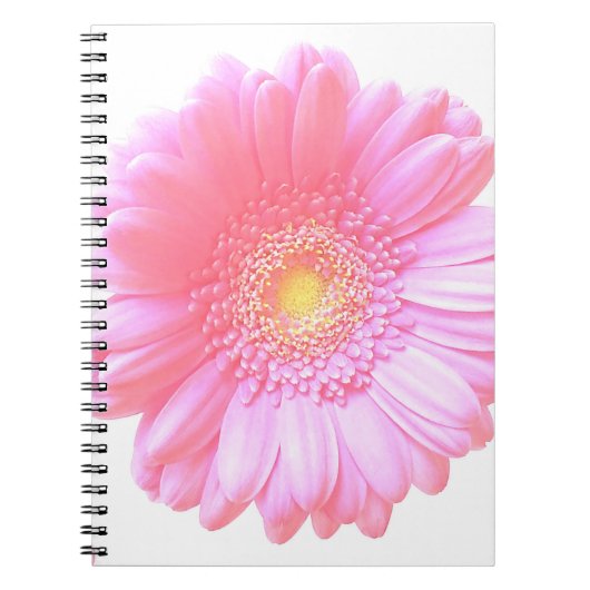Lichtroze gerbera daisy notitieboek (Voorkant)