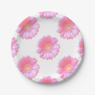 Lichtroze gerbera daisy papieren bordje