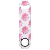 Lichtroze gerbera daisy speed flessenopener (Voorkant)