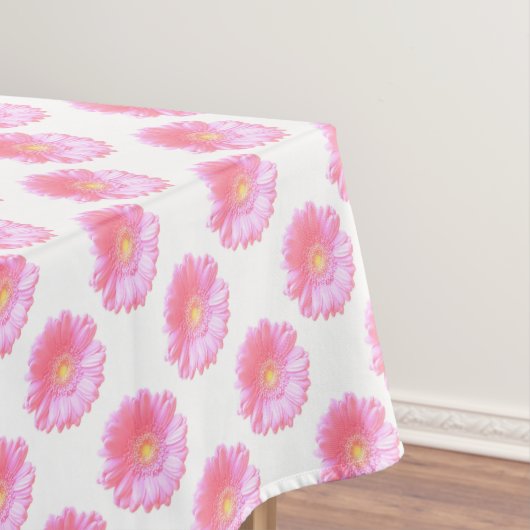 Lichtroze gerbera daisy tafelkleed (Voorbeeld)