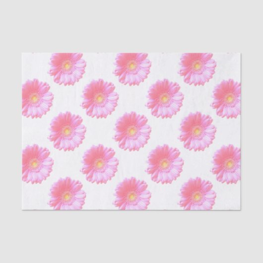 Lichtroze gerbera daisy tissuepapier (Voorkant)