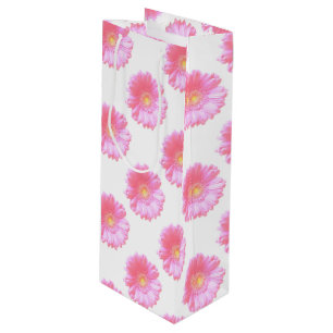 Lichtroze gerbera daisy wijn cadeautas