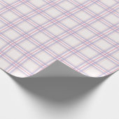 Lichtroze geruit cadeaupapier (Hoek)