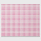 Lichtroze geruite patroon cadeaupapier (Vlak)