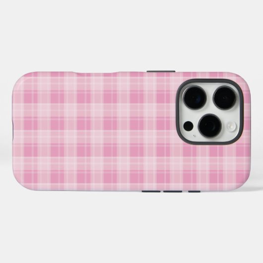 Lichtroze geruite patroon Case-Mate iPhone case (Achterkant (horizontaal))