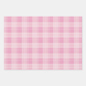 Lichtroze geruite patroon inpakpapier vel (Voorkant)