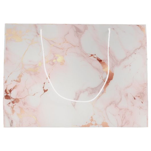 Lichtroze geschenkzakken groot cadeauzakje (Achterkant)