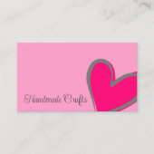 Lichtroze geweldige hartfunctie met fotogeluid visitekaartje (Voorkant)