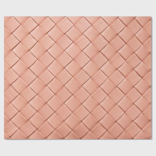 Lichtroze geweven ledertextuur cadeaupapier (Vlak)