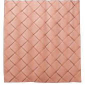 Lichtroze geweven ledertextuur douchegordijn (Voorkant)