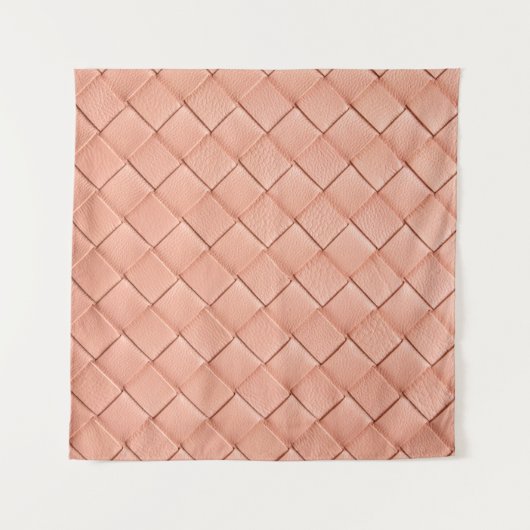 Lichtroze geweven ledertextuur wandkleed (Voorkant (horizontaal))