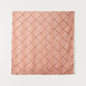 Lichtroze geweven ledertextuur wandkleed (Voorkant)